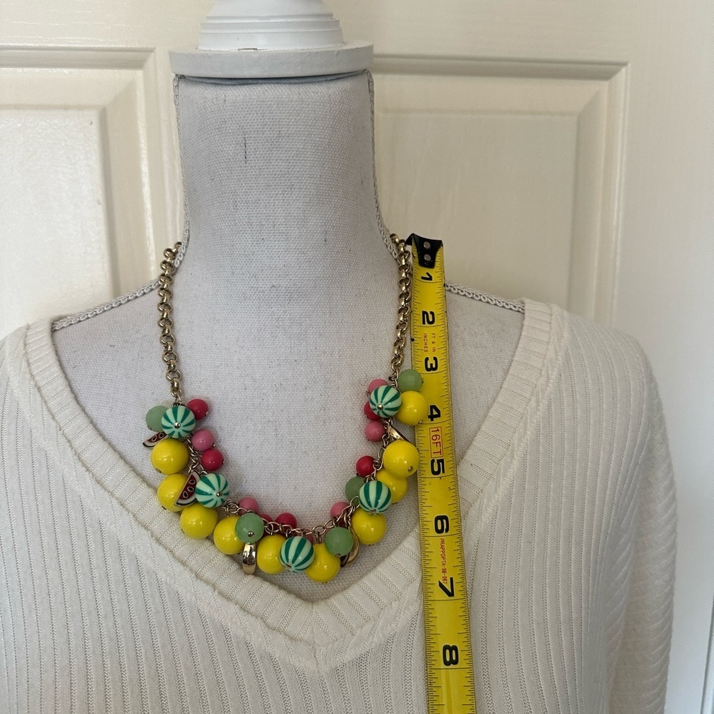 Statement Piece Necklace With Multicolor Beads By… - image 2